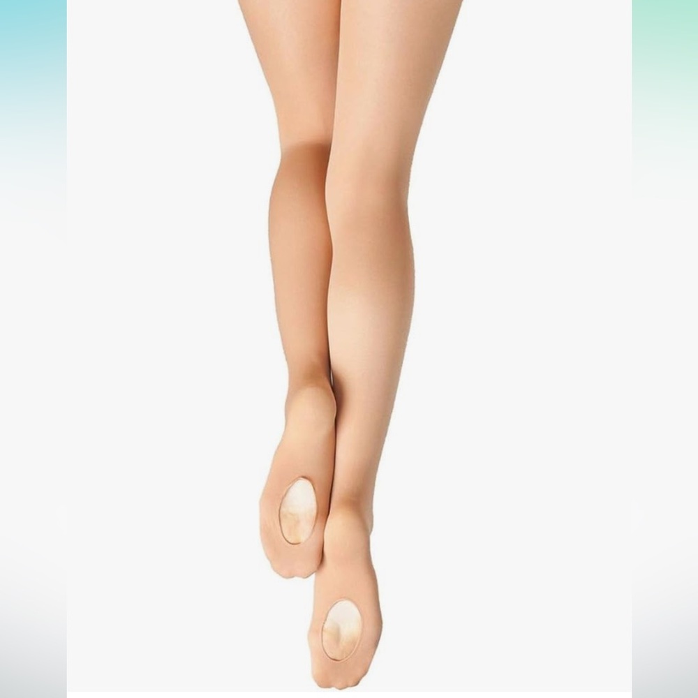 NWT Capezio Hold & Stretch Transition Tights in Light Suntan